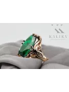 Smaragd Originales Vintage-Roségold aus 14 Karat Ring Vintage vrc082r